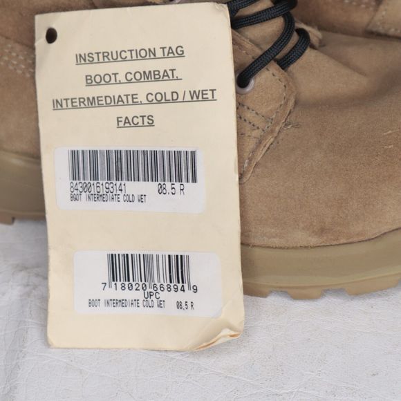 BELLEVILLE GORTEX Intermediate Cold/Wet Tan Combat Boots Size 8.5R Bootie Insert main image 7